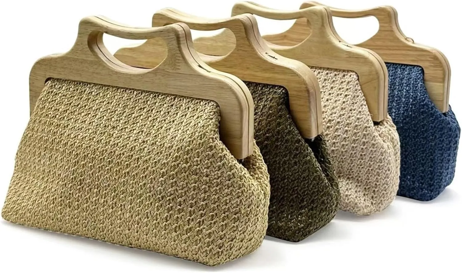 2024 Straw Women's Bag Small Square Bag Handbag(A)
