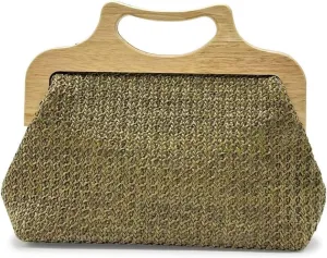 2024 Straw Women's Bag Small Square Bag Handbag(A)