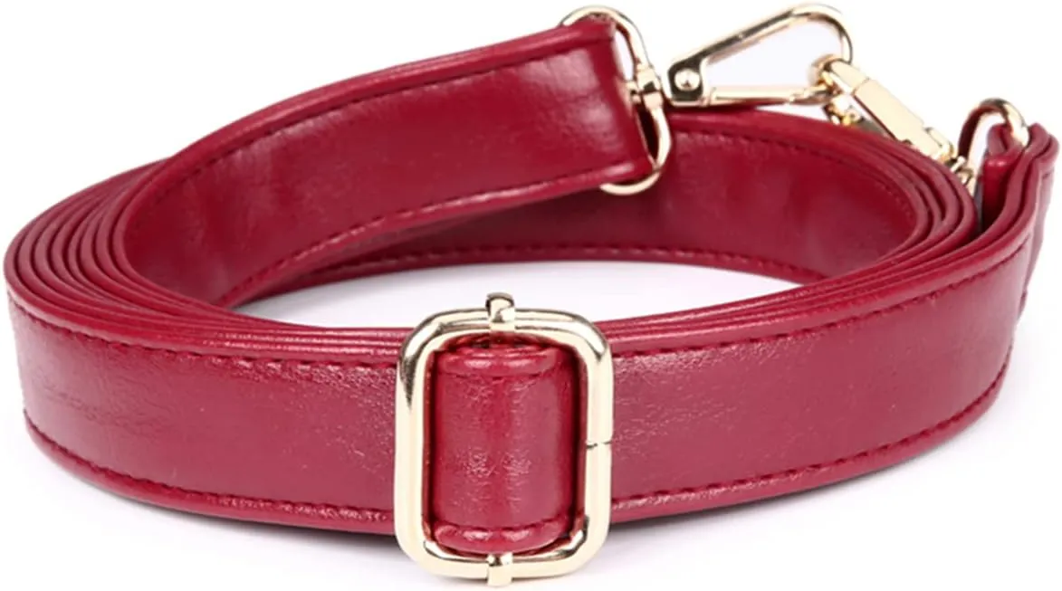 2.5 cm Purse Straps Replacement Crossbody Sheepskin Pattern Leather Adjustable Shoulder Bag Strap for Cross Body Handbag 59" (Red)