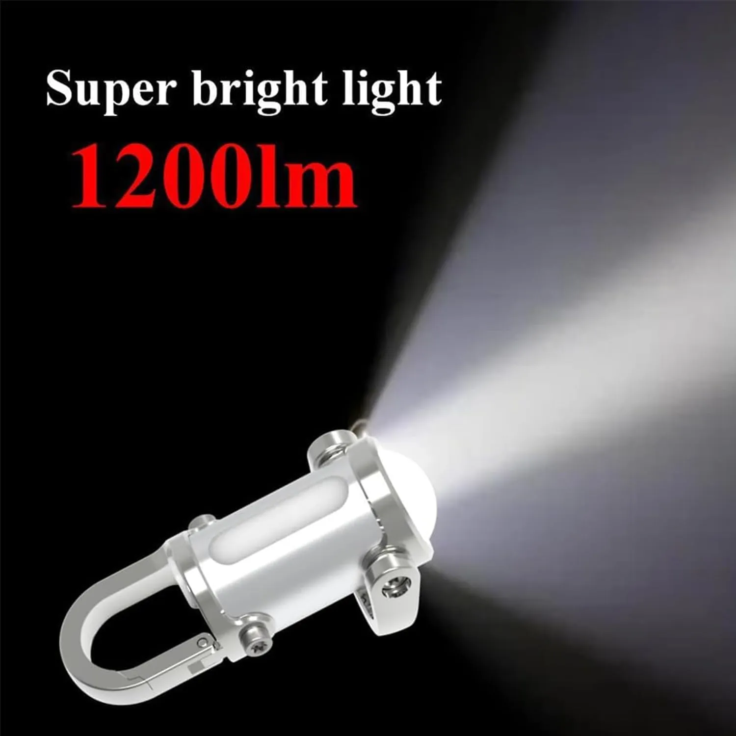 3 in 1 Mini Torch Waterproof Mini Flashlight Keychain Portable Rechargeable Flashlight Keychain for Outdoor Camping (Black)