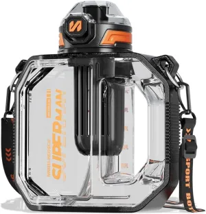 32 Oz Water Bottles Jug with Straw - Large Capacity Sport Gym Water Bottle, BPA Free with Handle & Motivational Time Marker, Dishwasher Safe, for Travel/Hiking/Climbing/Yoga/Cycling
