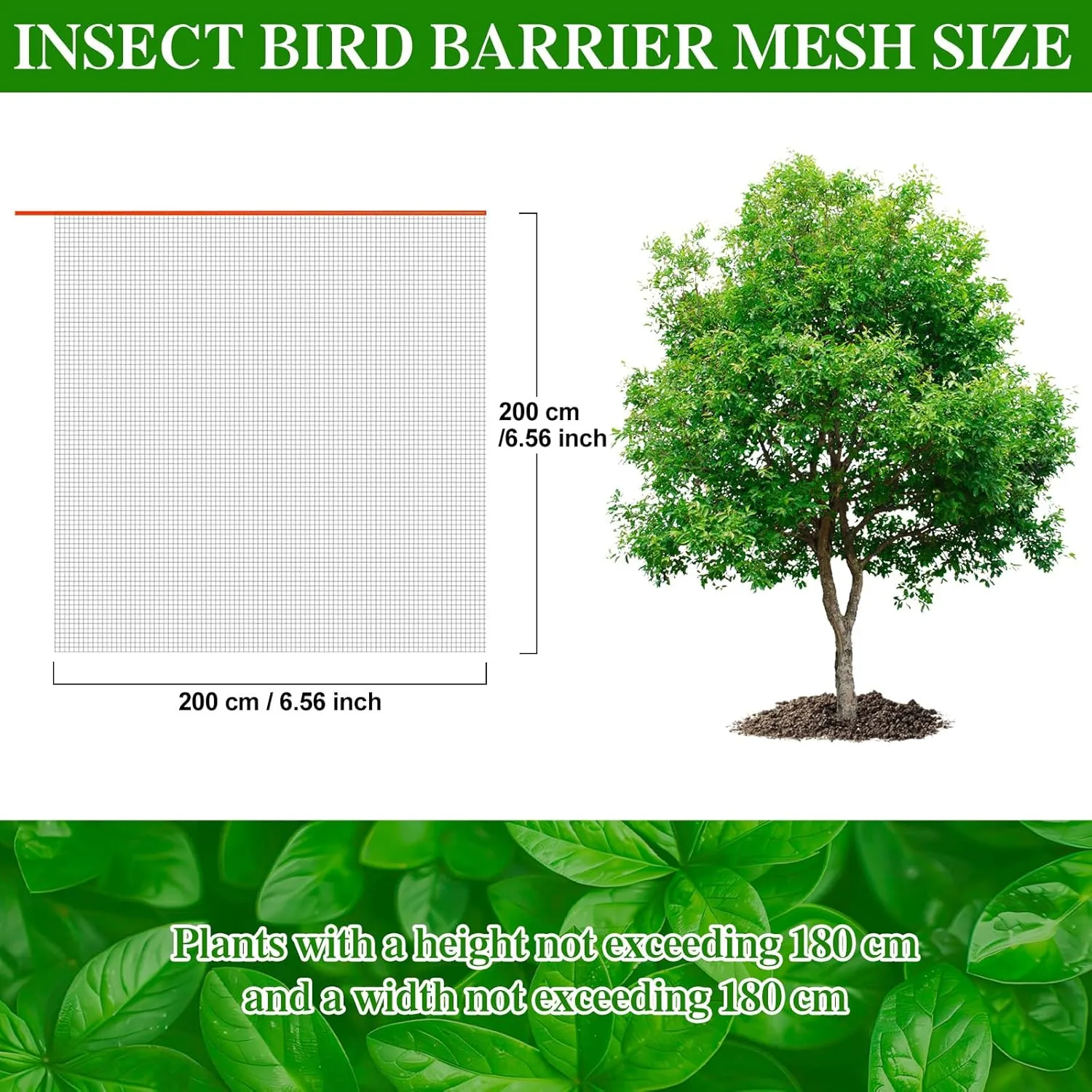 4 Pcs Plant Barrier Net Mesh, Plant Barrier Net Mesh, Bird Netting, Barrier Bags for Vegetables Fruits, Tomato Plant Netting for Protect Plants from Birds(6.56 x 6.56 FT)