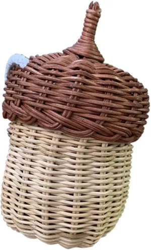 ABOOFAN Unique Boys and Girls Cross Body Pouch Rattan Basket Bag Storage Bag Adorable Photo Prop Fun Mini Pouch
