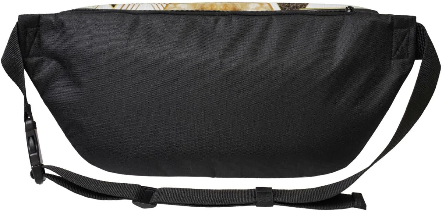 Abstract Geometric Pattern Multi-Purpose Fanny Pack and Crossbody Bag - High Capacity with Zipper Pockets, Ideal for Men and Women