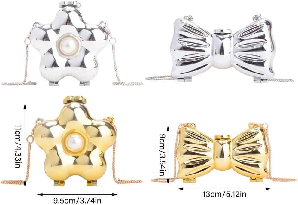 Acrylic Single Shoulder Crossbody Lipstick Bag With Flower Shape Accent Eevening Purse Satchel For Stylish Women