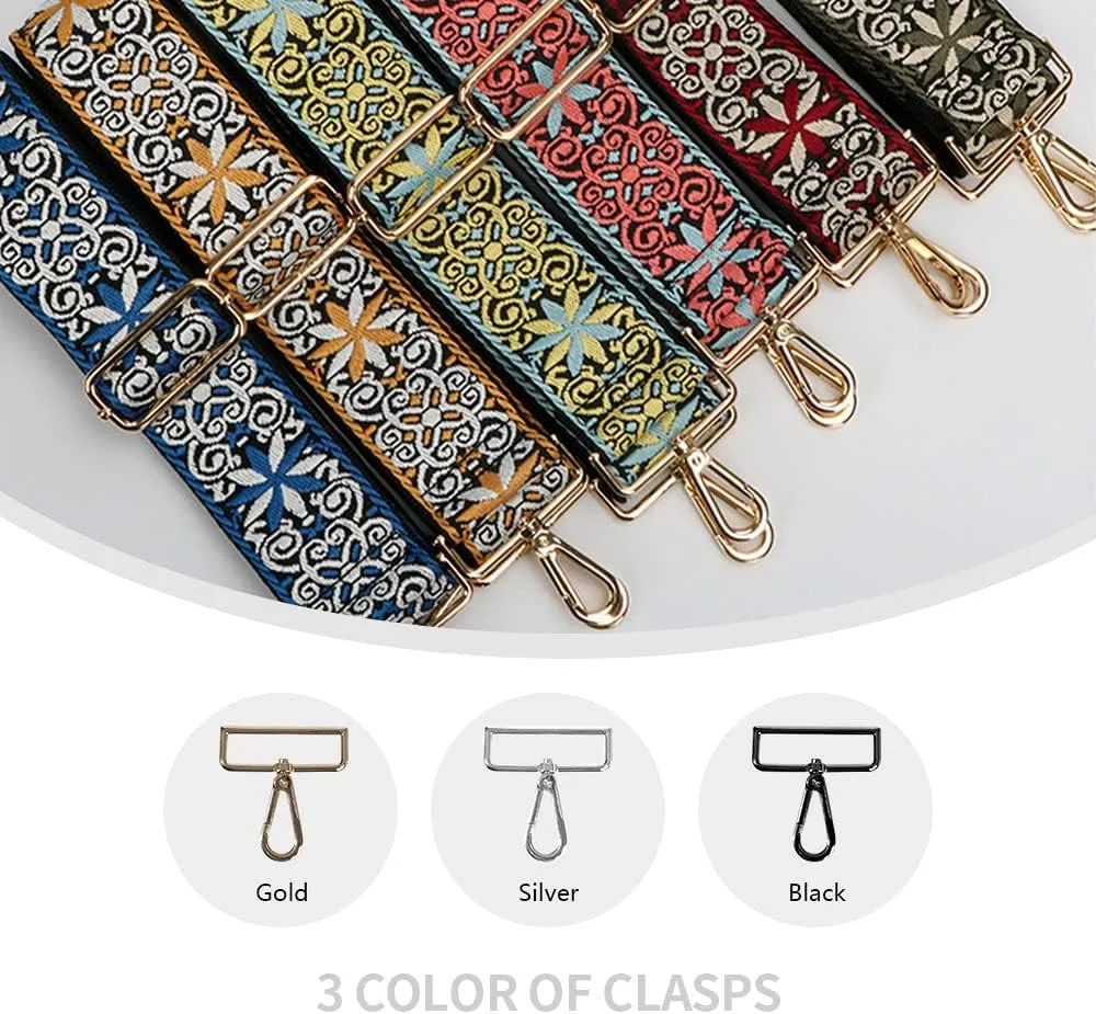Adjustable Purse Strap Guitar Strap Shoulder Bag Sling Bag Purse Strap Replacement Crossbody Grilles Silver Clasp Olive Green