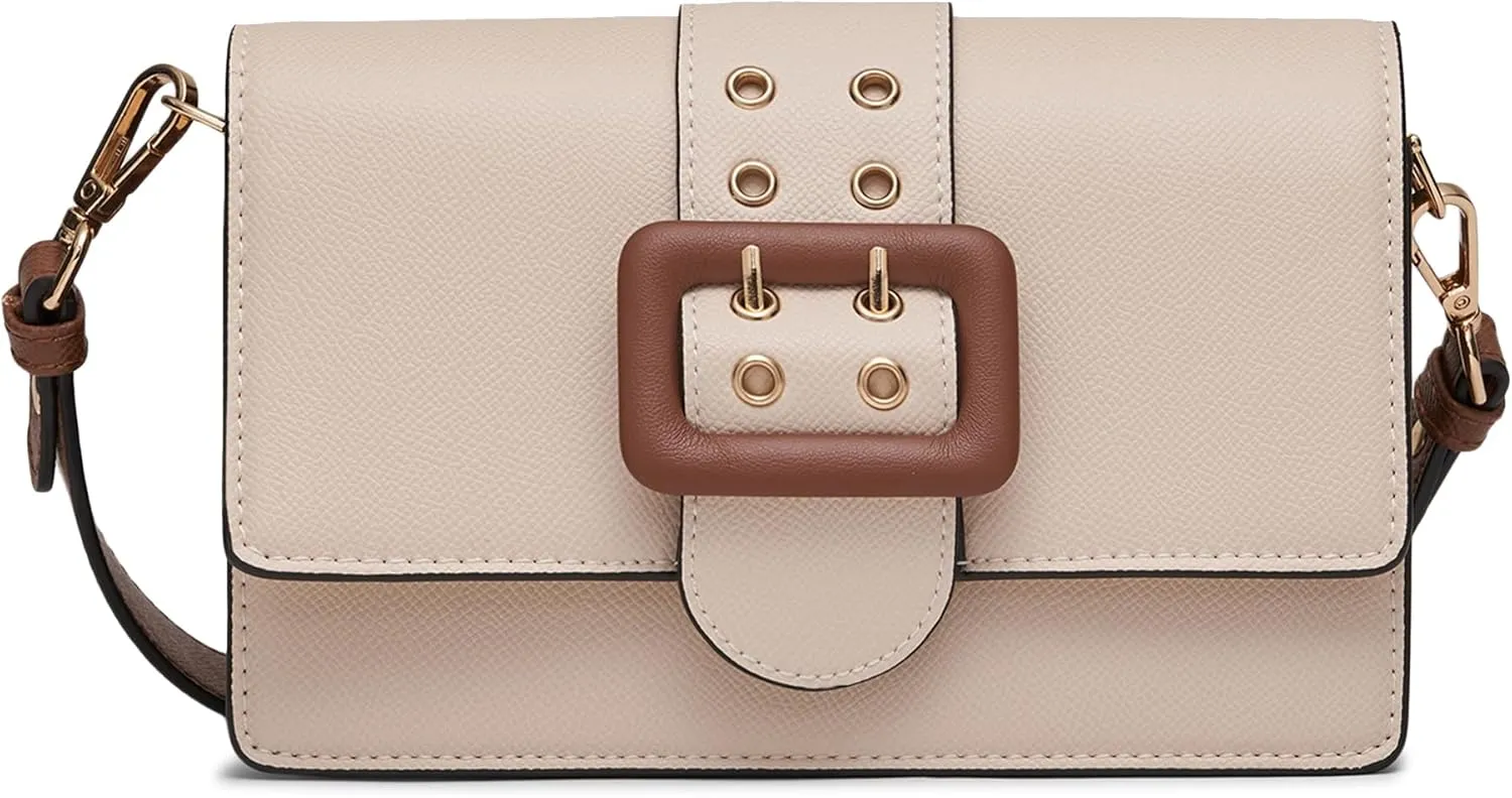 Adrianne Women's Metal Buckle Shoulder Bag with Adjustable and Removable Shoulder Strap