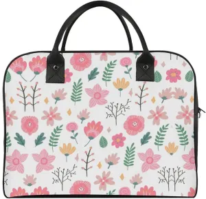 Adult Large Capacity Nylon Yellow Florals Stylish Handbag for Traveling 13" X 19" X 8"