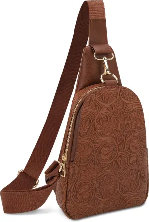 ALYSSA Small Sling Bag for Women Crossbody Purses Vegan Leather Crossbody Bags Fanny Pack Chest Bag for Travel