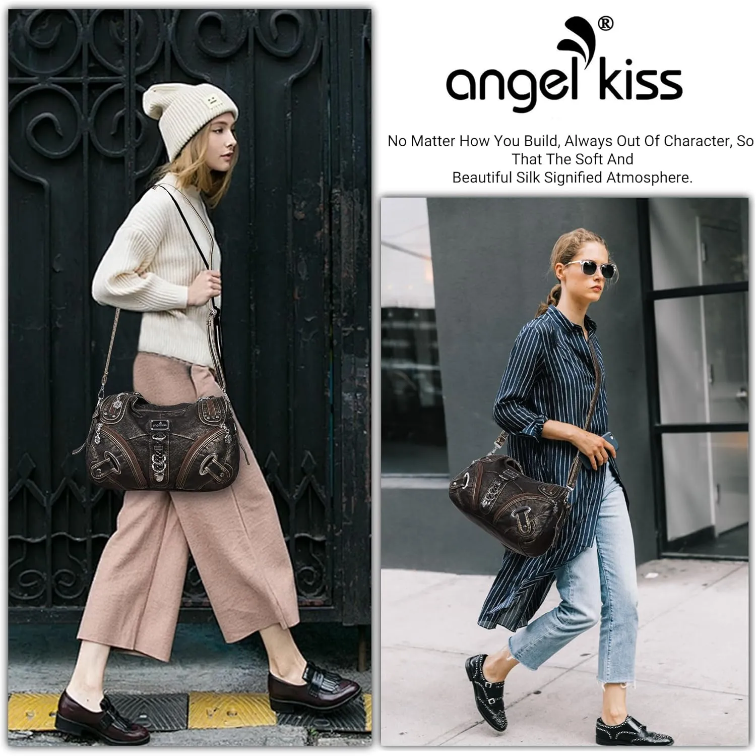 Angelkiss Hobo Purses and handbags for Women Satchel Handbag Women Purses Large Daily Shoulder Bags