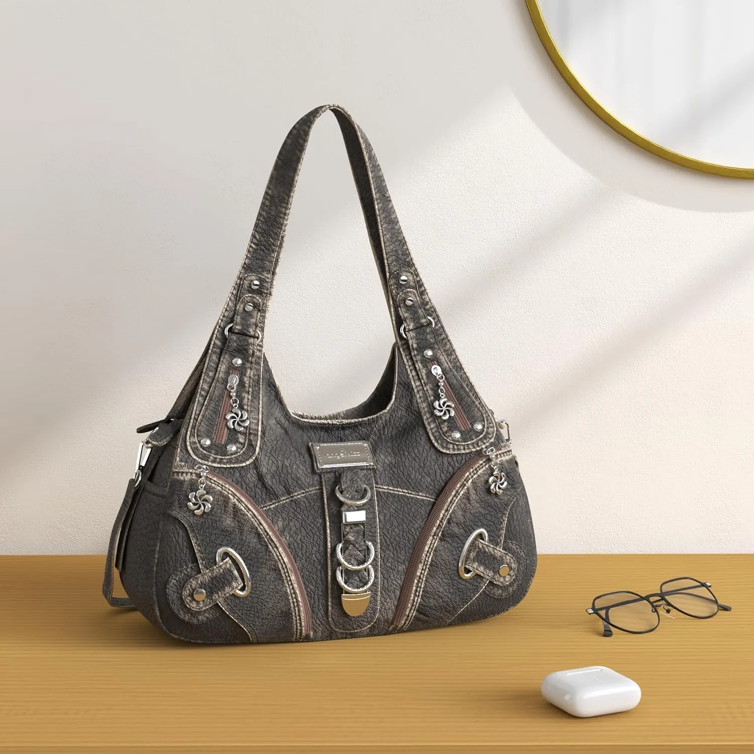 Angelkiss Hobo Purses and handbags for Women Satchel Handbag Women Purses Large Daily Shoulder Bags