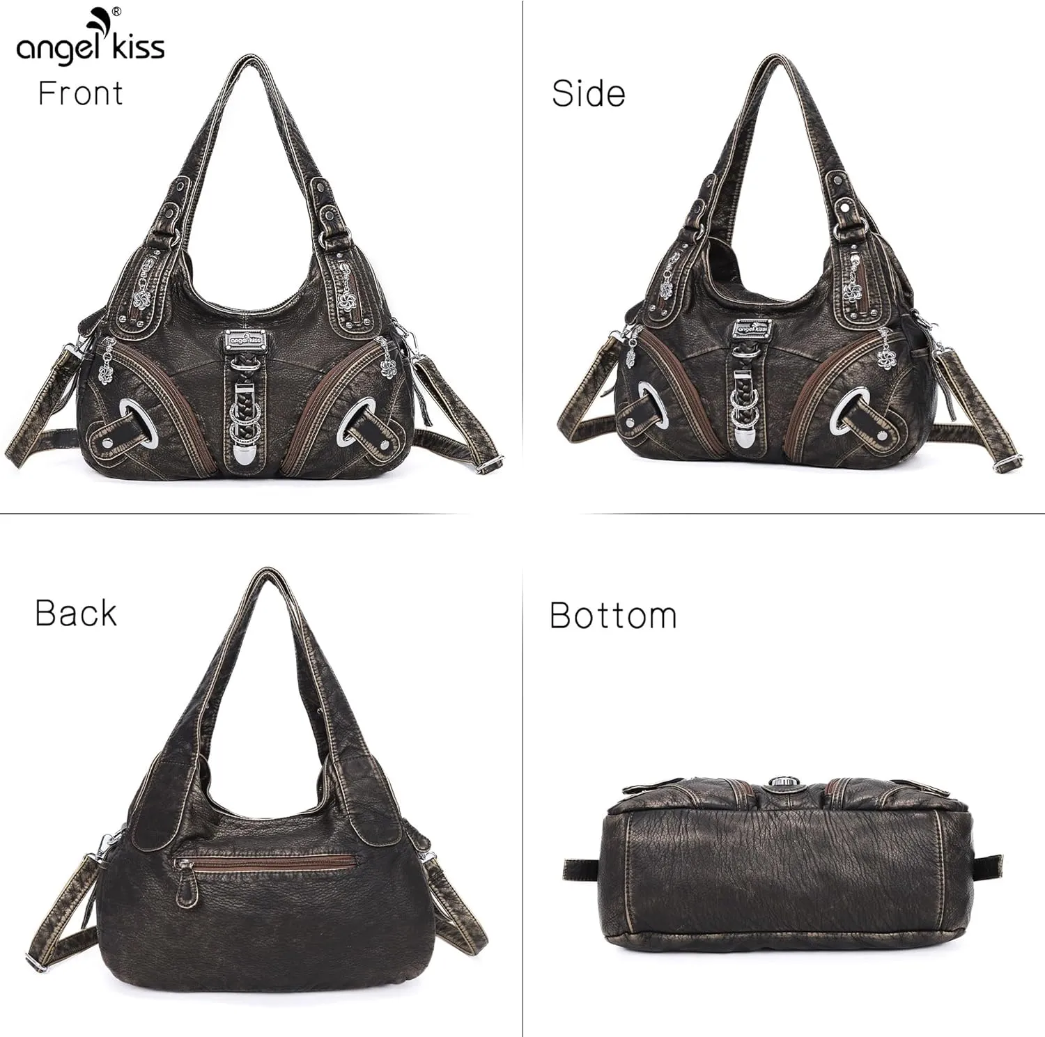 Angelkiss Hobo Purses and handbags for Women Satchel Handbag Women Purses Large Daily Shoulder Bags