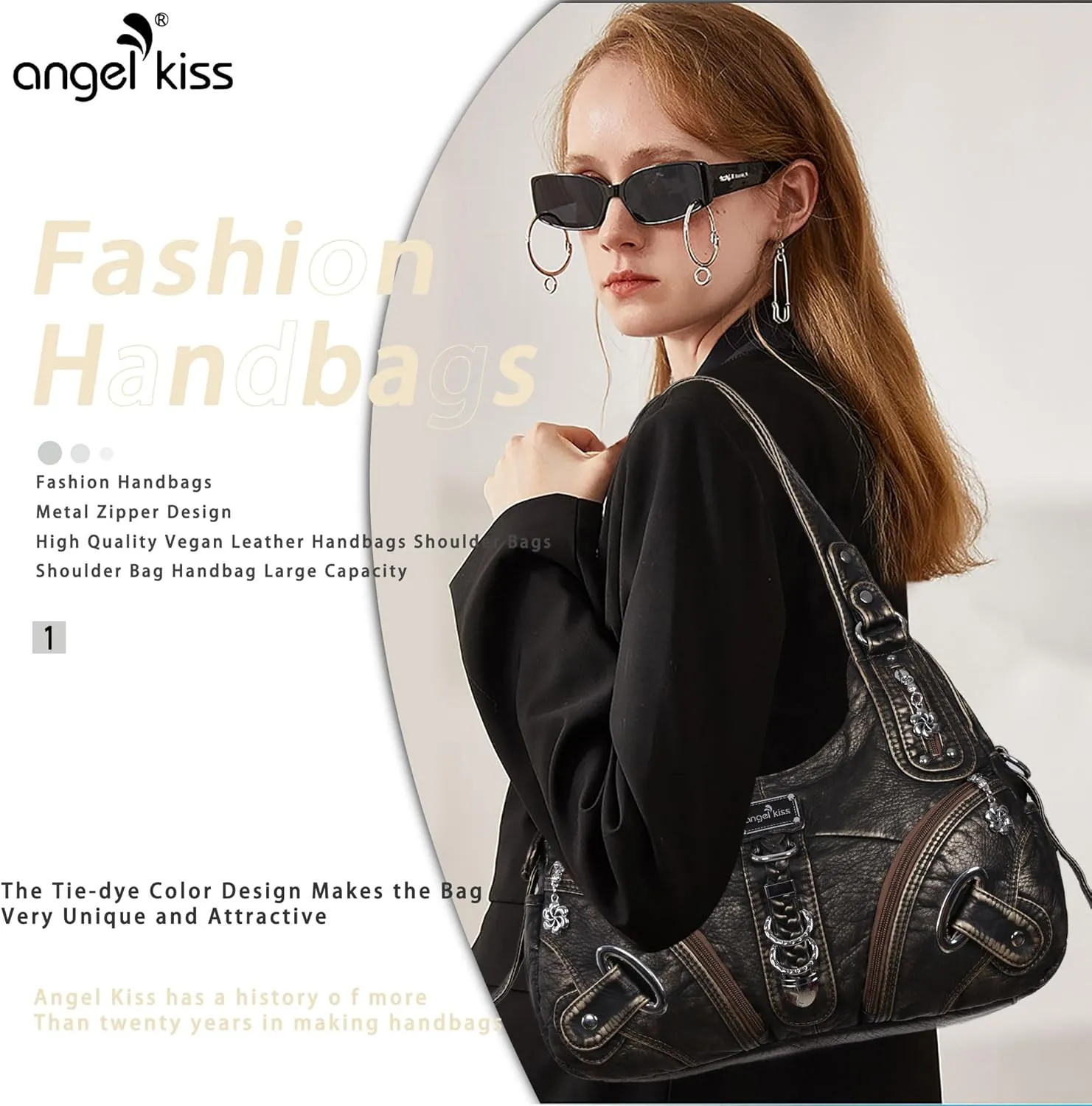 Angelkiss Hobo Purses and handbags for Women Satchel Handbag Women Purses Large Daily Shoulder Bags