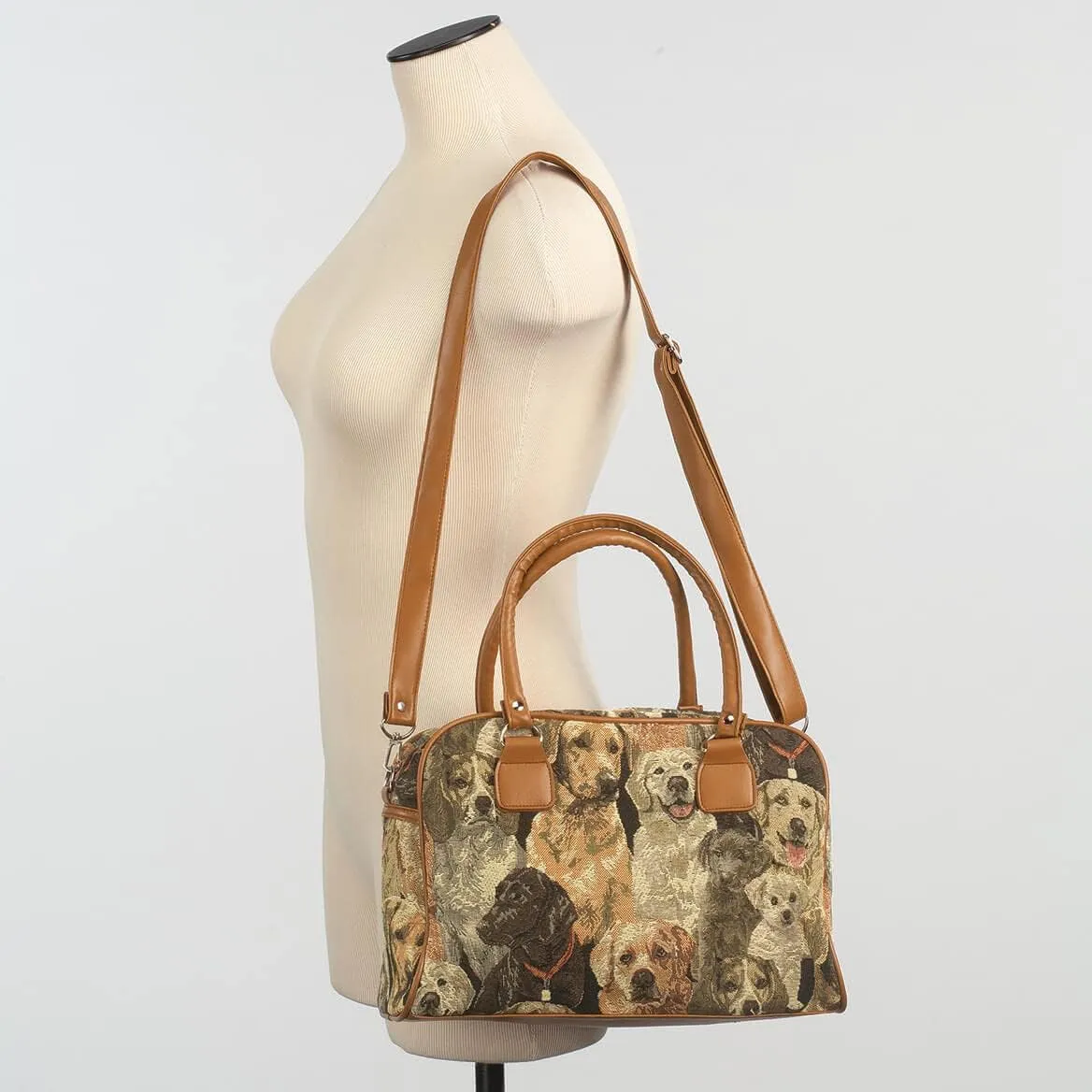 Animal Tapestry Barrel Handbag