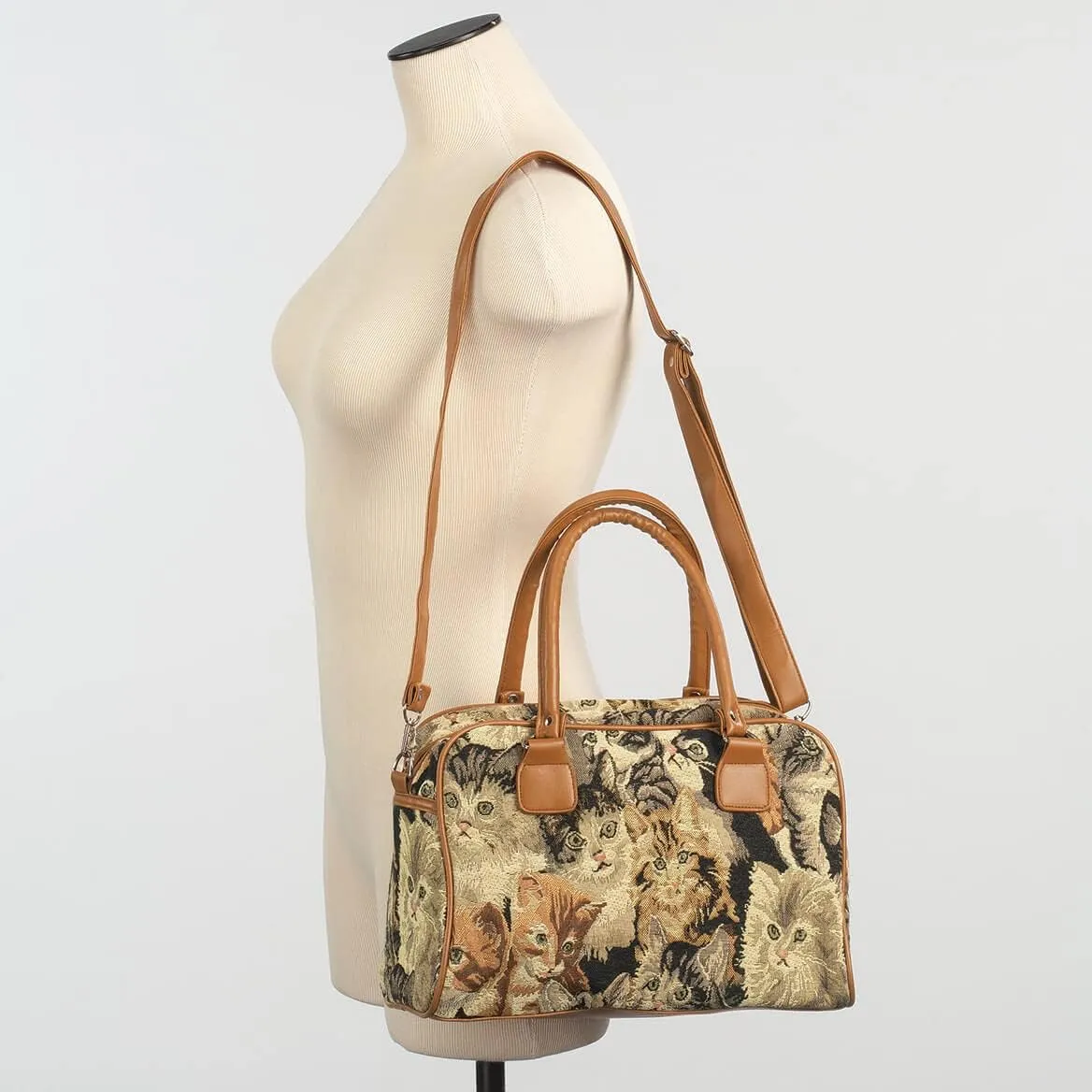 Animal Tapestry Barrel Handbag