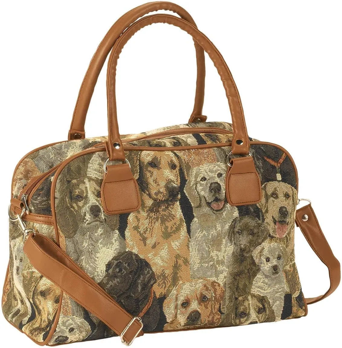 Animal Tapestry Barrel Handbag