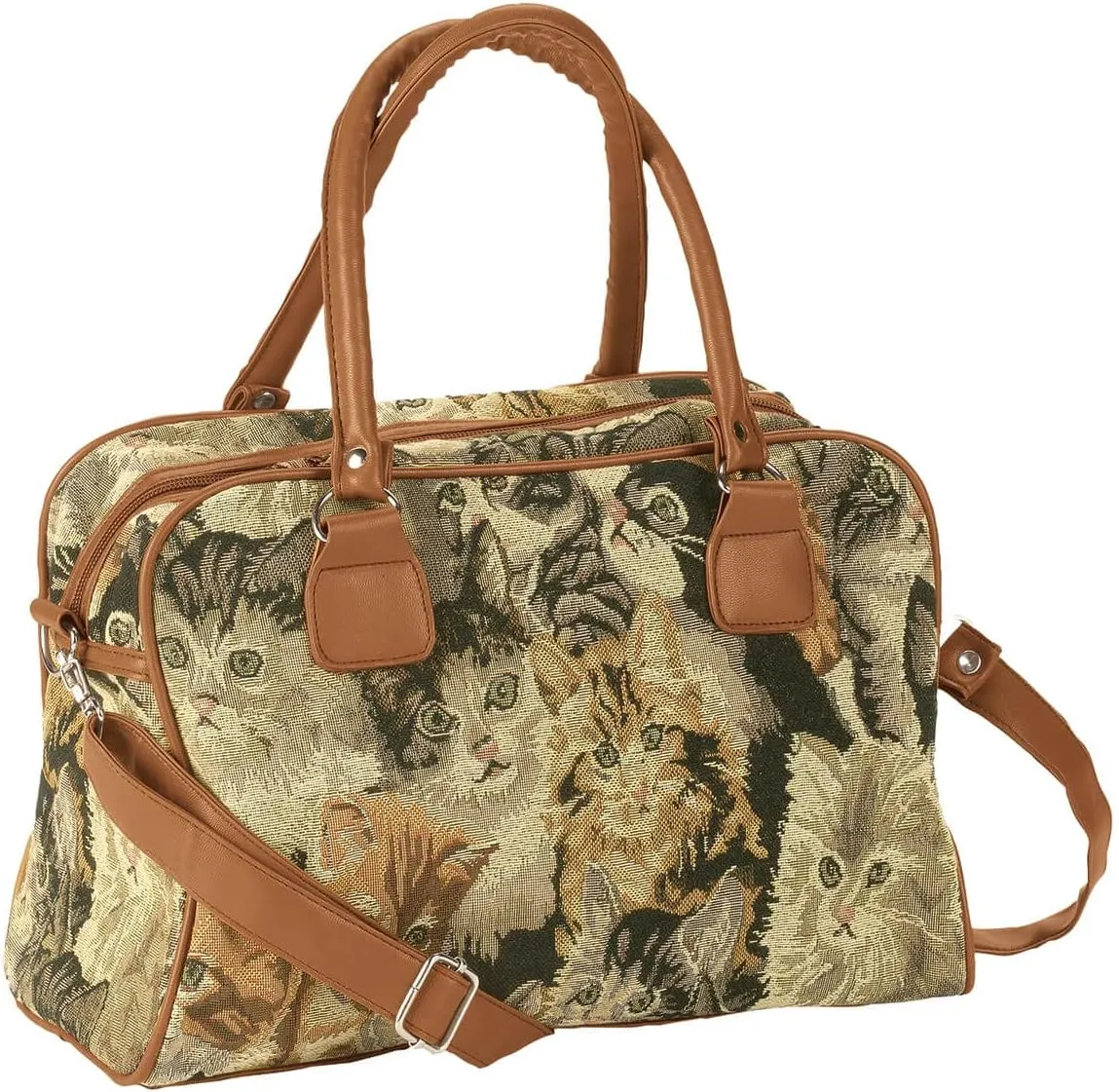 Animal Tapestry Barrel Handbag