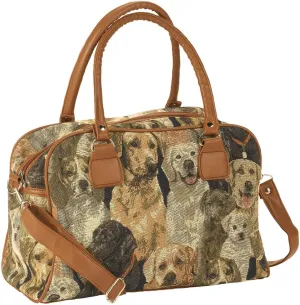 Animal Tapestry Barrel Handbag