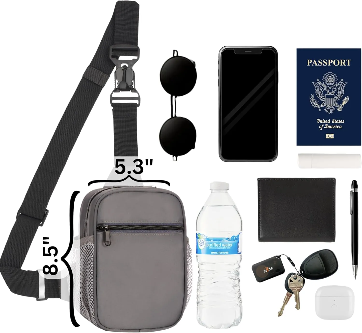 Anti Theft Crossbody Bags for Women & Men Sling Bag with RFID Blocking Travel Crossbody Bags for Women Crossbody Purse