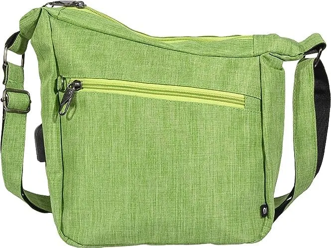 Anti-Theft Crossbody Purses for Women - 9 1/2 x 9 Shoulder Bag with Built-in RFID Card Slots