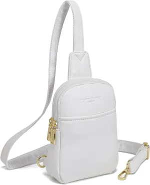 AOCINA INICAT Small Sling Bag Crossbody Vegan Leather Fanny Packs for Women Fashionable Chest Bag for Travel