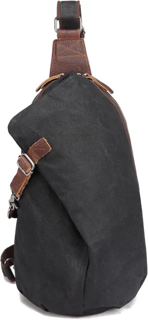 AOTIAN Unisex Sling Backpack Waxed Canvas Crossbody Bag Daypack 10 Liters, Height 14.5 Inches