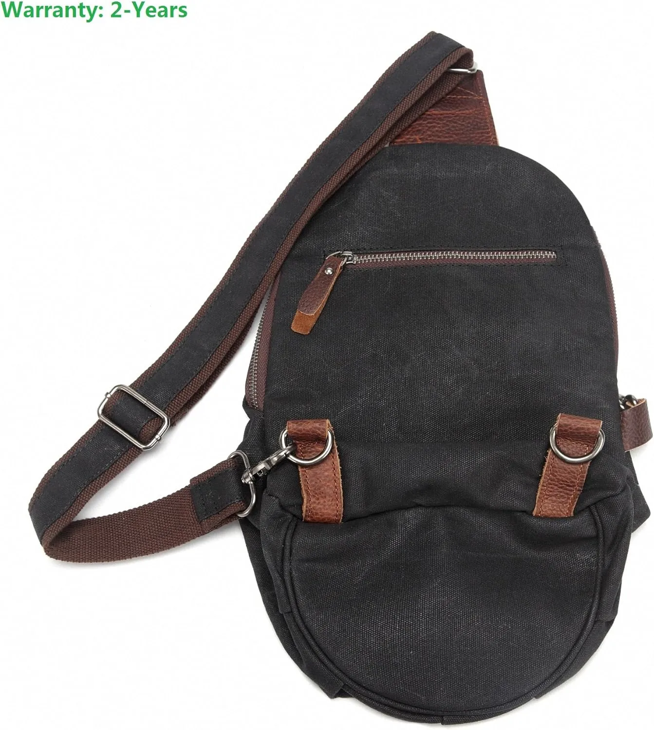 AOTIAN Unisex Sling Backpack Waxed Canvas Crossbody Bag Daypack 10 Liters, Height 14.5 Inches
