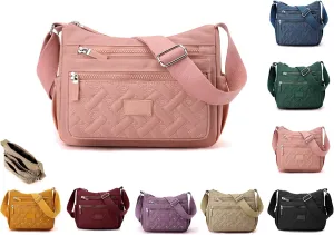 Appreciarel Crossbody Bag, Nylon Printed Shoulder Messenger Bag, Adjustable Shoulder Strap, Large Capacity