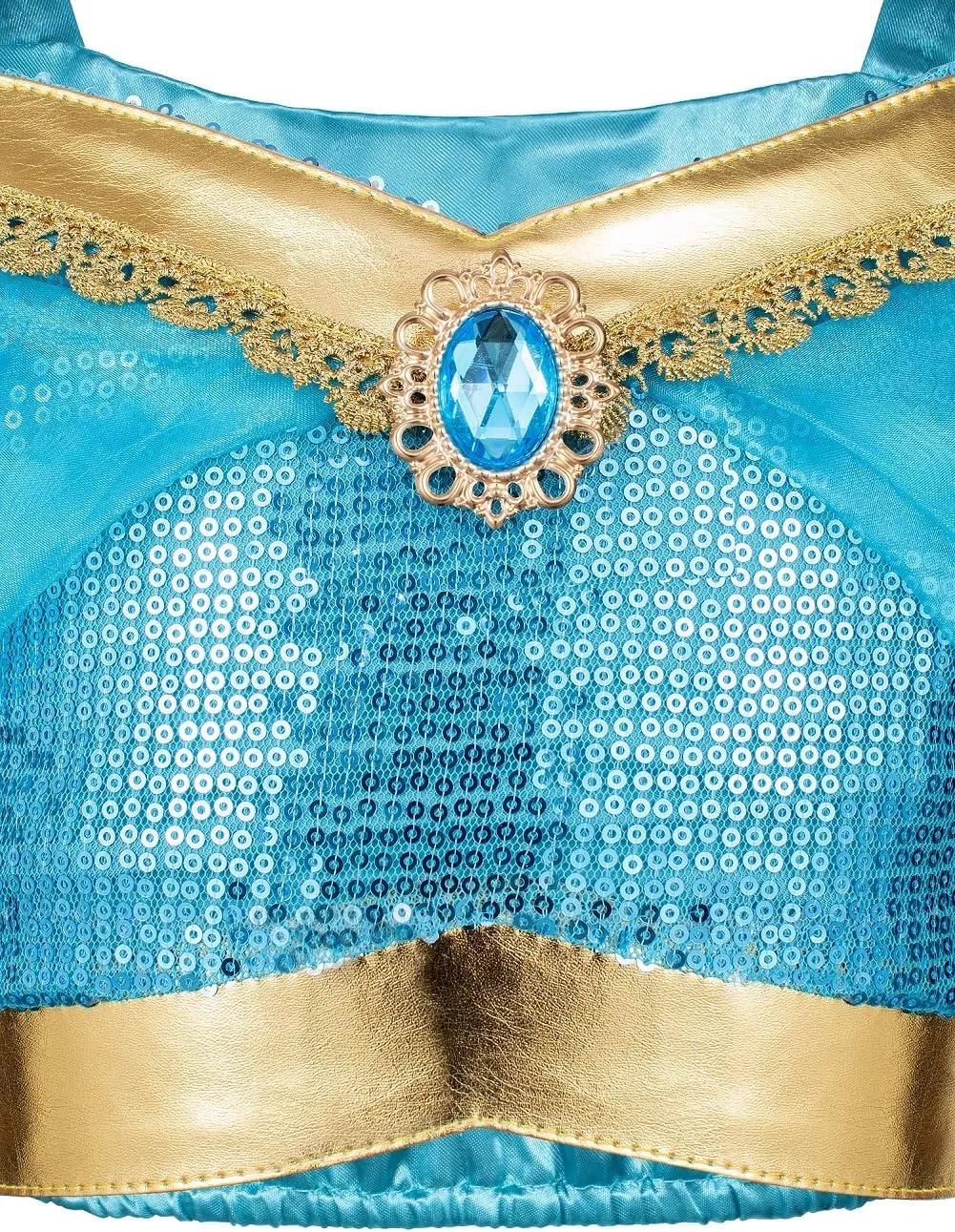 Arabian Princess Costume for Toddler Girls - with Sequin Small bag, Headband