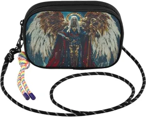 Archangel Wings Red Crossbody Bags for Women Cell Phone Purses Women's Shoulder Handbag Wallet Purse with Rope Pendant