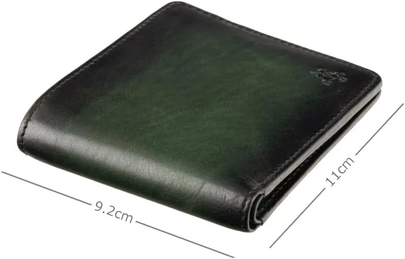 Atelier Collection Milo Leather Wallet RFID AT58, Burnish Blue (Burnish Green)