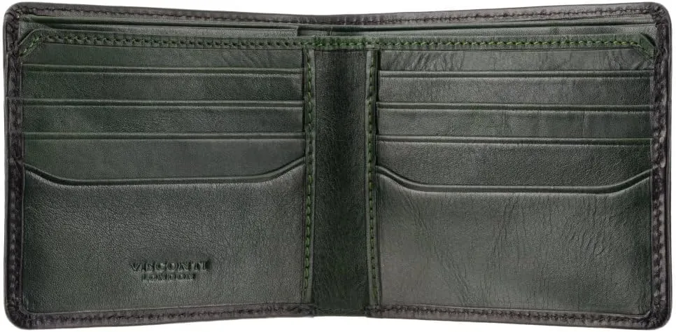 Atelier Collection Milo Leather Wallet RFID AT58, Burnish Blue (Burnish Green)