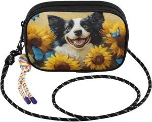 Australian Cattle Dog Cute Crossbody Bags for Women Cell Phone Purses Women's Shoulder Handbag Wallet Purse with Rope Pendant