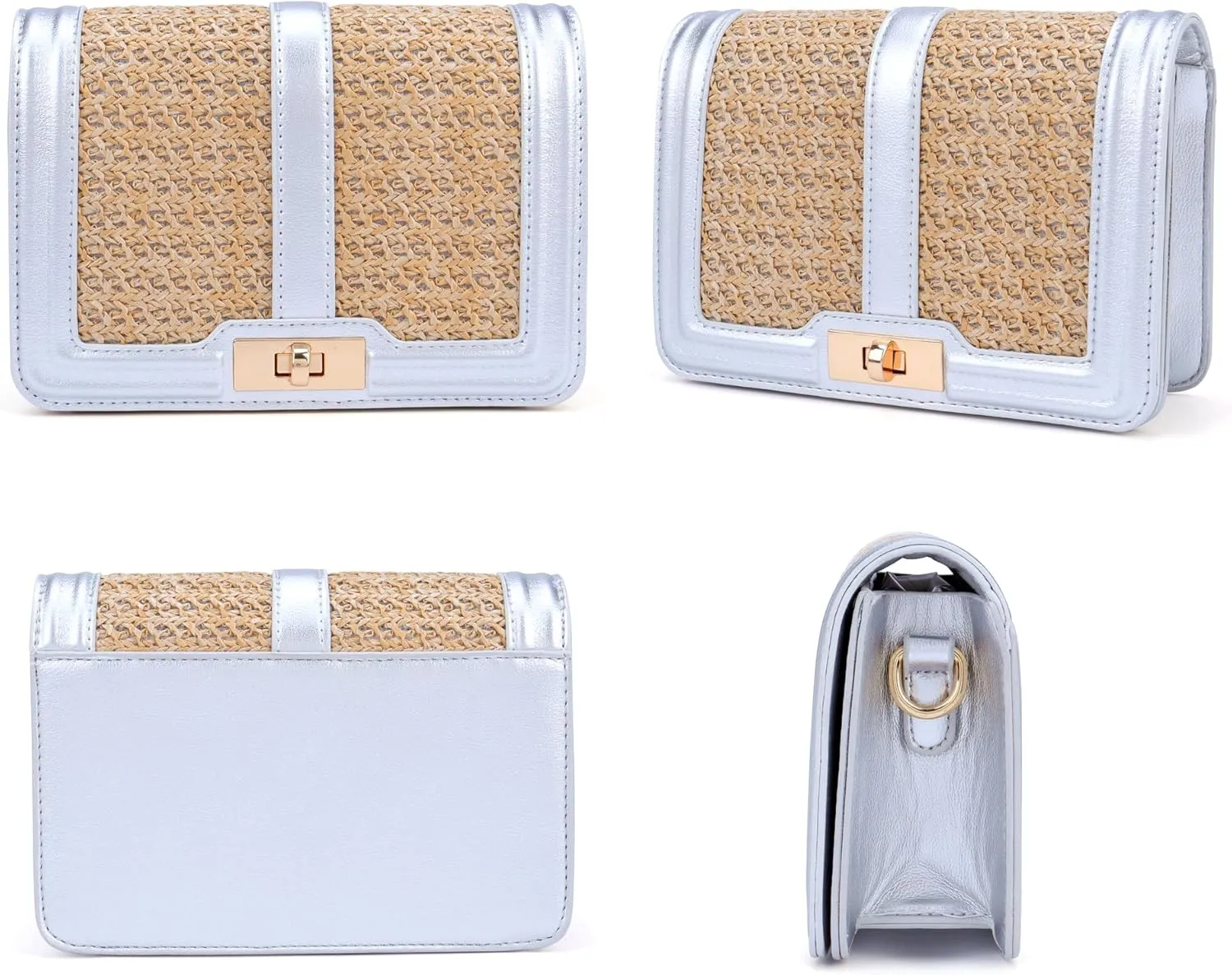Ayliss Straw Crossbody Bags for Women Summer Straw Purses and Handbags Shoulder Clutch Beach Purse Bag Woven Vacation