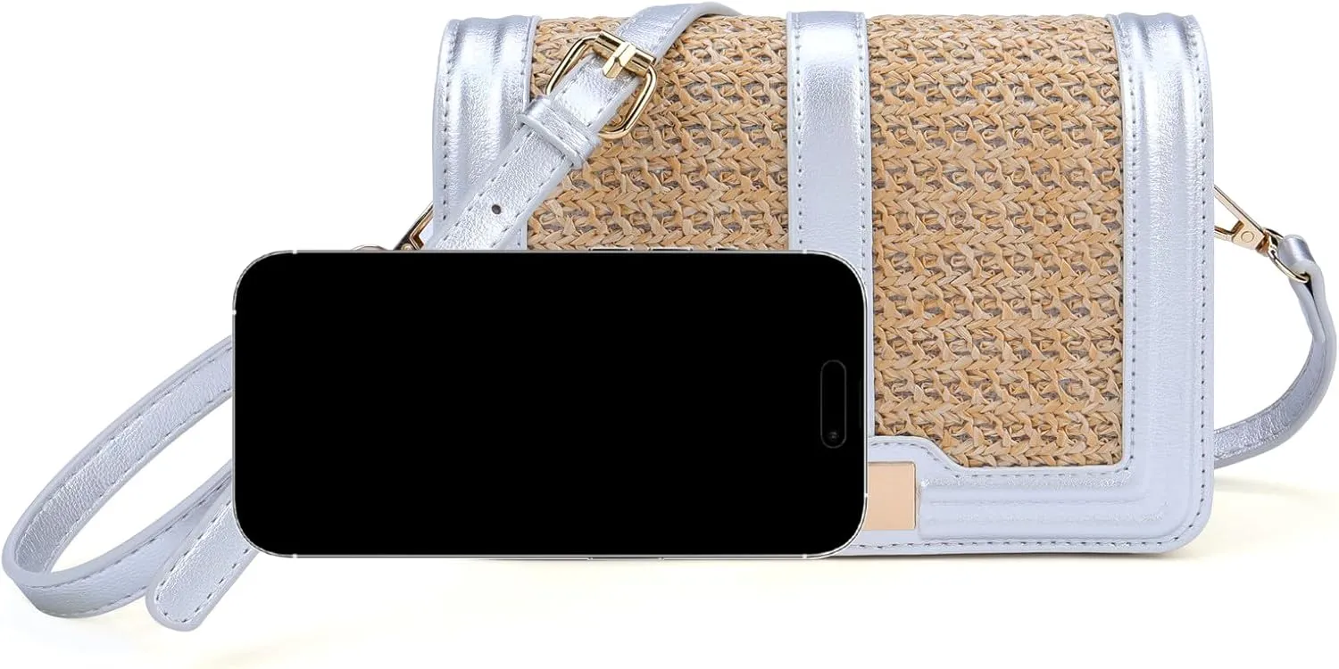 Ayliss Straw Crossbody Bags for Women Summer Straw Purses and Handbags Shoulder Clutch Beach Purse Bag Woven Vacation
