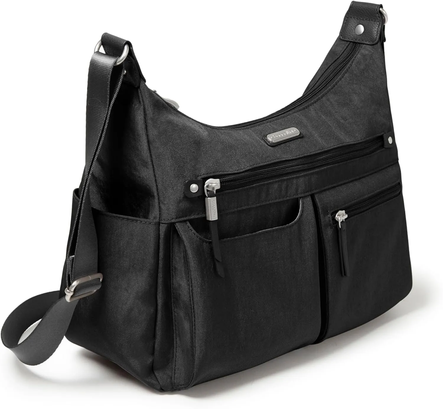 Baggallini Anywhere Hobo Crossbody Women 13x9.5 Water-Resistant Travel Purse Handbag Shoulder Bag W/RFID Wristlet