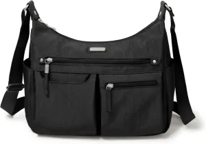 Baggallini Anywhere Hobo Crossbody Women 13x9.5 Water-Resistant Travel Purse Handbag Shoulder Bag W/RFID Wristlet