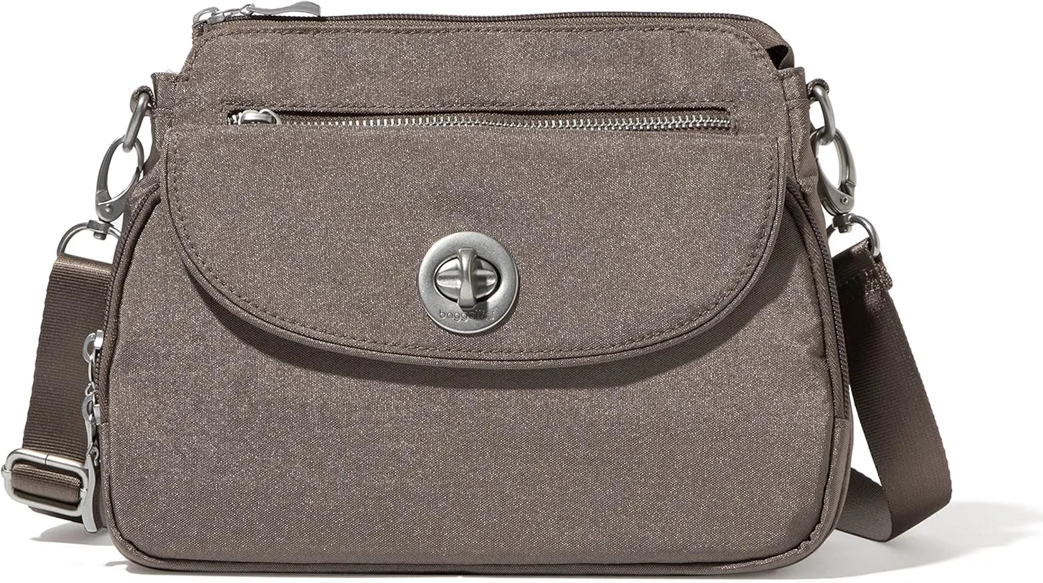 Baggallini Calais Crossbody Bags for Women 9.5"x7" Travel Handbag Purse w/RFID Front Wallet Lightweight Water-Resistant