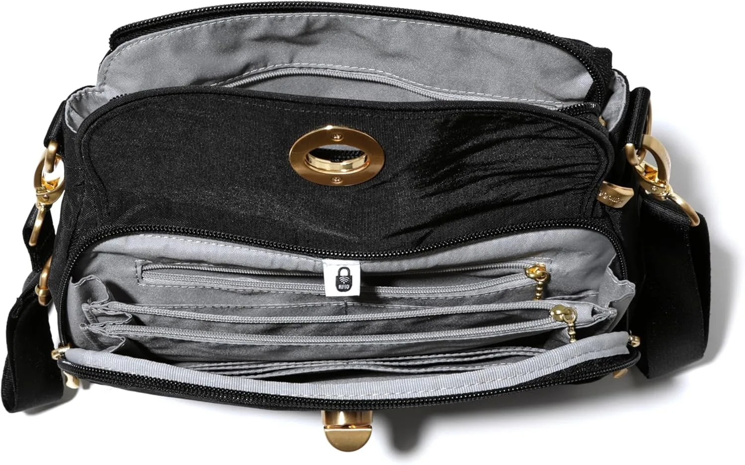 Baggallini Calais Crossbody Bags for Women 9.5"x7" Travel Handbag Purse w/RFID Front Wallet Lightweight Water-Resistant