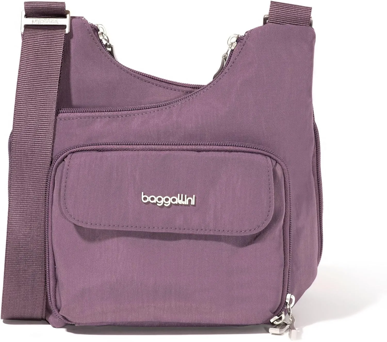 Baggallini Criss Cross 10x11 Crossbody Women Lightweight Water-Resistant Nylon Travel Bag W/RFID & Quick Access Pockets
