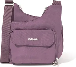 Baggallini Criss Cross 10x11 Crossbody Women Lightweight Water-Resistant Nylon Travel Bag W/RFID & Quick Access Pockets