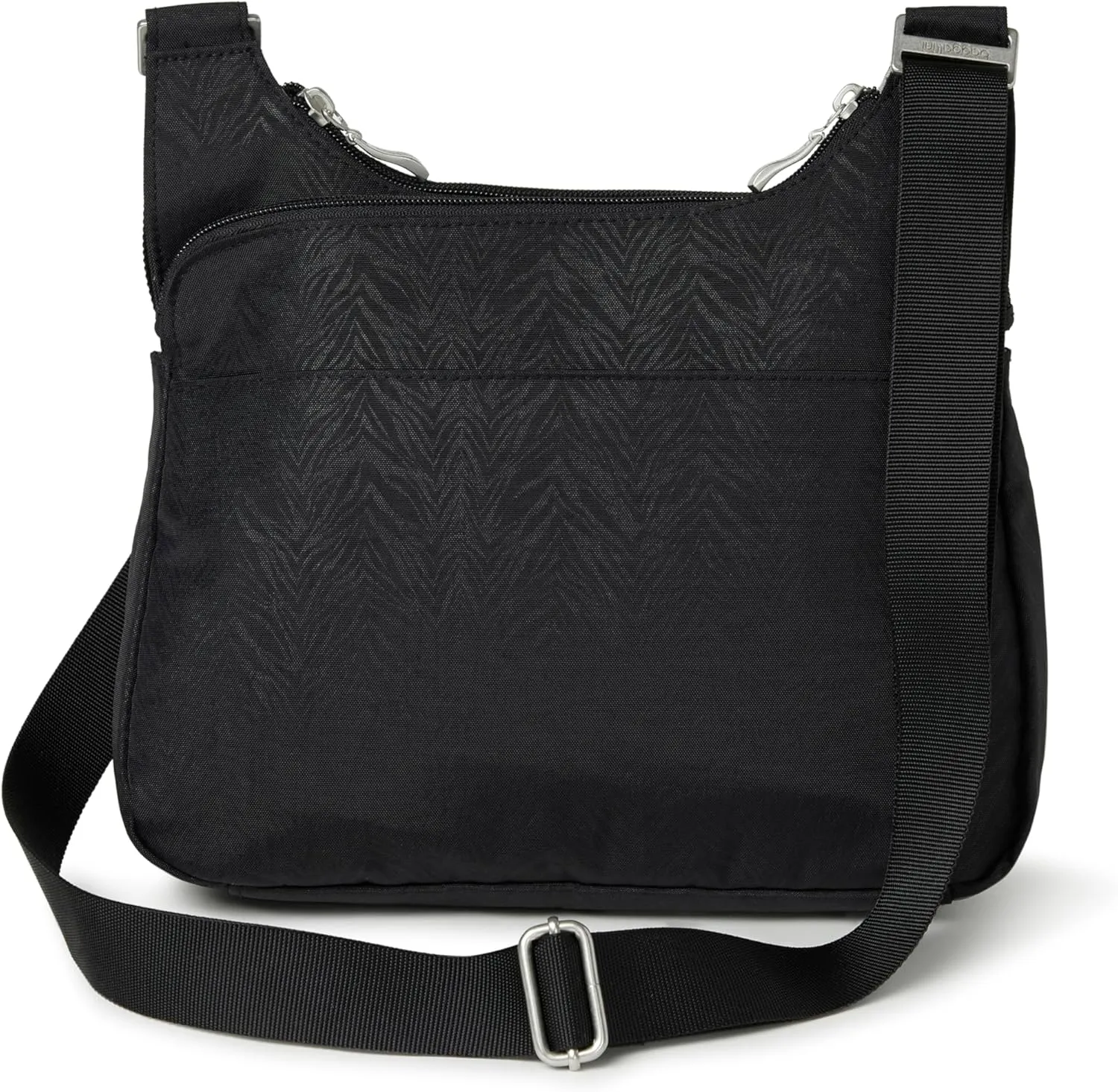 Baggallini Cross Over Crossbody Women 11x8.5 Medium Travel Bag Lightweight Water-Resistant Nylon Organized Handbag Purse
