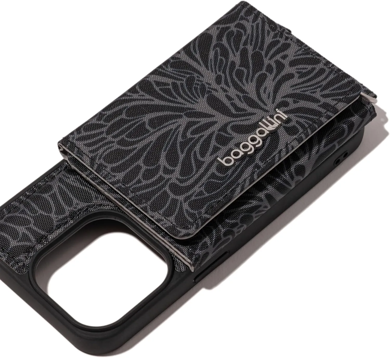Baggallini On The Go iPhone Card Case Crossbody - Lightweight iPhone Case Designed for iPhone 13, iPhone 14, iPhone 15 and iPhone 15 Pro