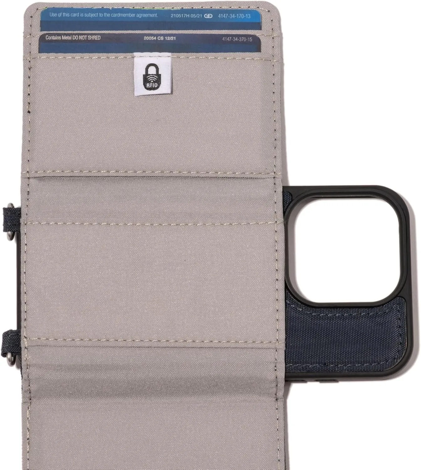 Baggallini On The Go iPhone Card Case Crossbody - Lightweight iPhone Case Designed for iPhone 13, iPhone 14, iPhone 15 and iPhone 15 Pro