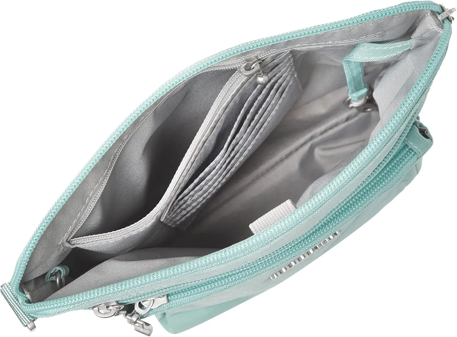 Baggallini Pocket Crossbody Bags for Women 8x8 Small Lightweight Durable Nylon Water-resistant Travel Purse W/Rfid Wristlet