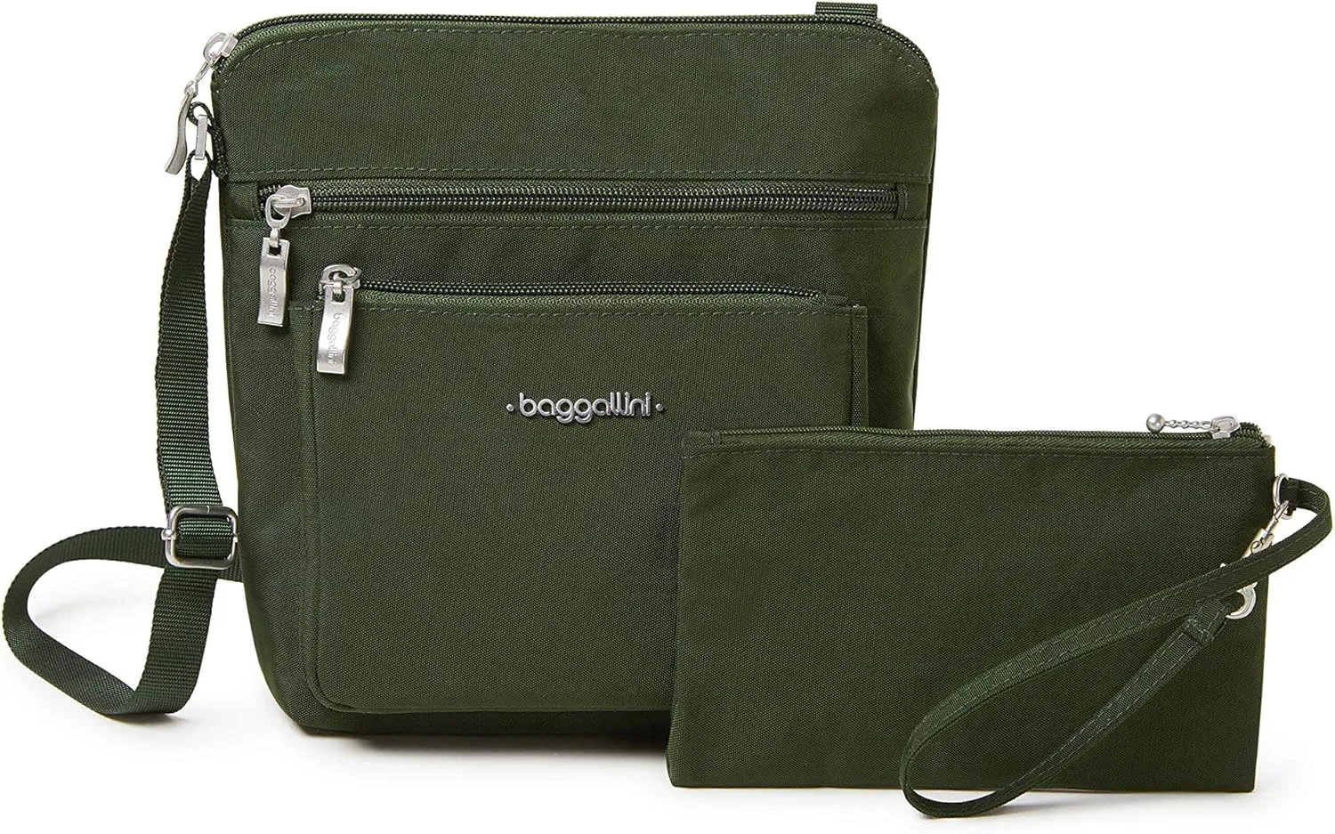 Baggallini Pocket Crossbody with RFID, Juniper, One Size