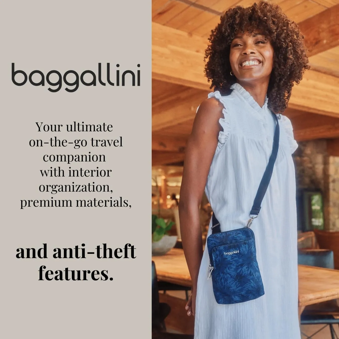 Baggallini Securtex Anti-Theft Activity Crossbody Bag