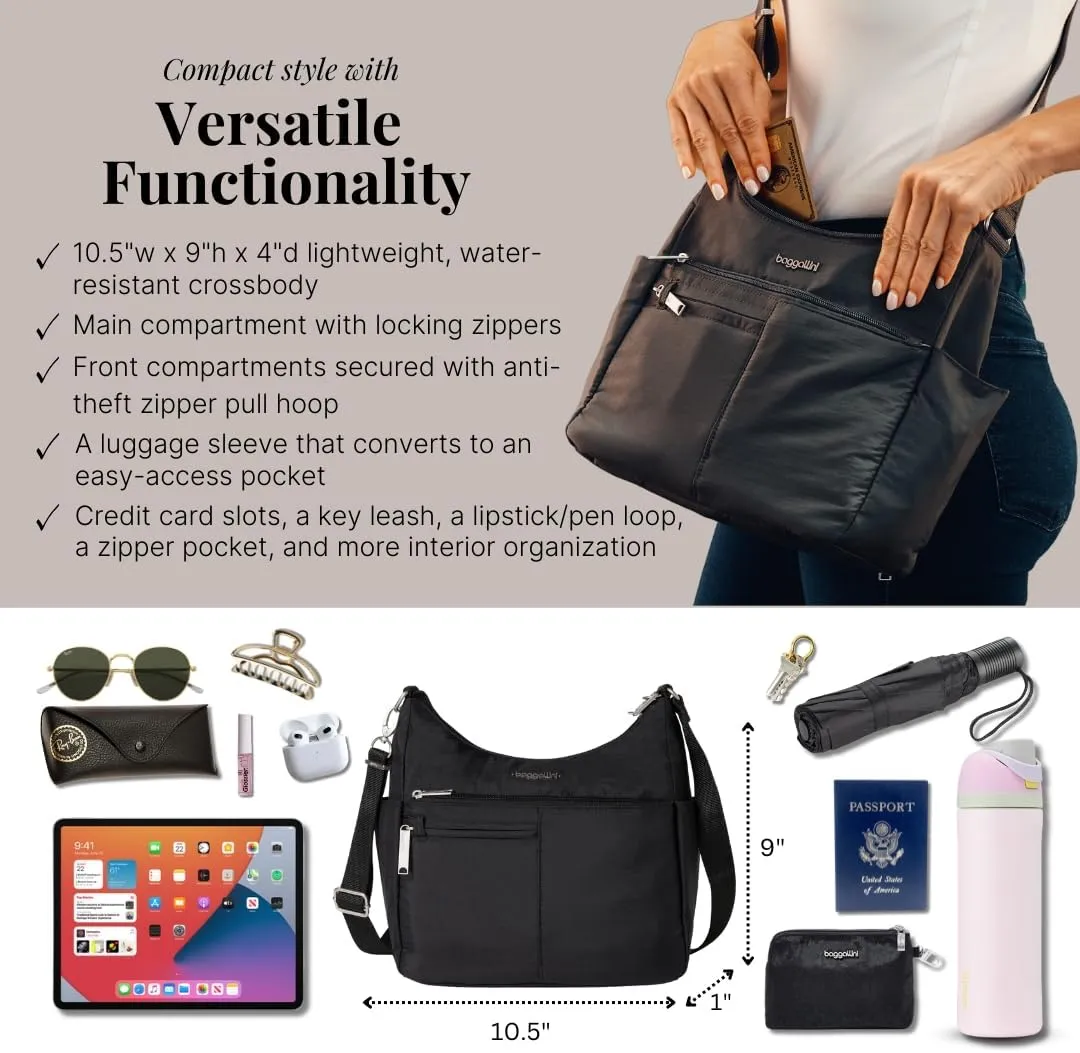 Baggallini Securtex Anti-Theft Free Time Crossbody Bag