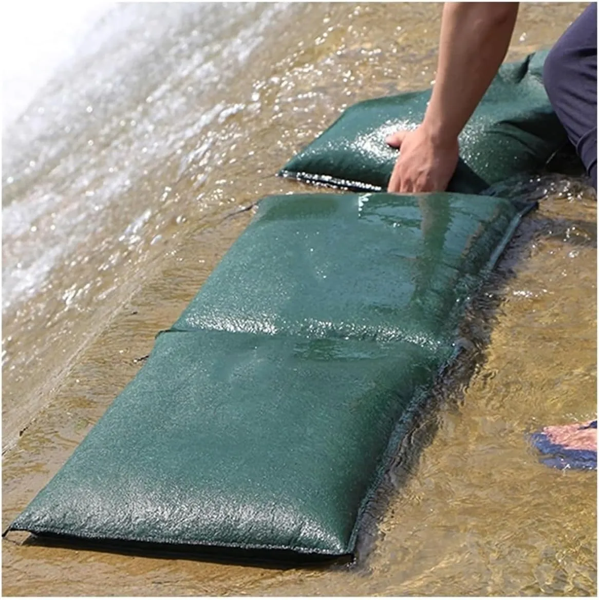 Barrier Flood, Sandless Sand Bags 10 Pieces Flood Water Barrier Sandbags Reusable for Doors and Windows Waterproof Treatment in Rainy Season