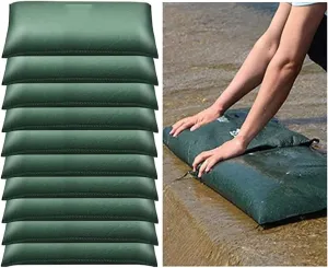 Barrier Flood, Sandless Sand Bags 10 Pieces Flood Water Barrier Sandbags Reusable for Doors and Windows Waterproof Treatment in Rainy Season